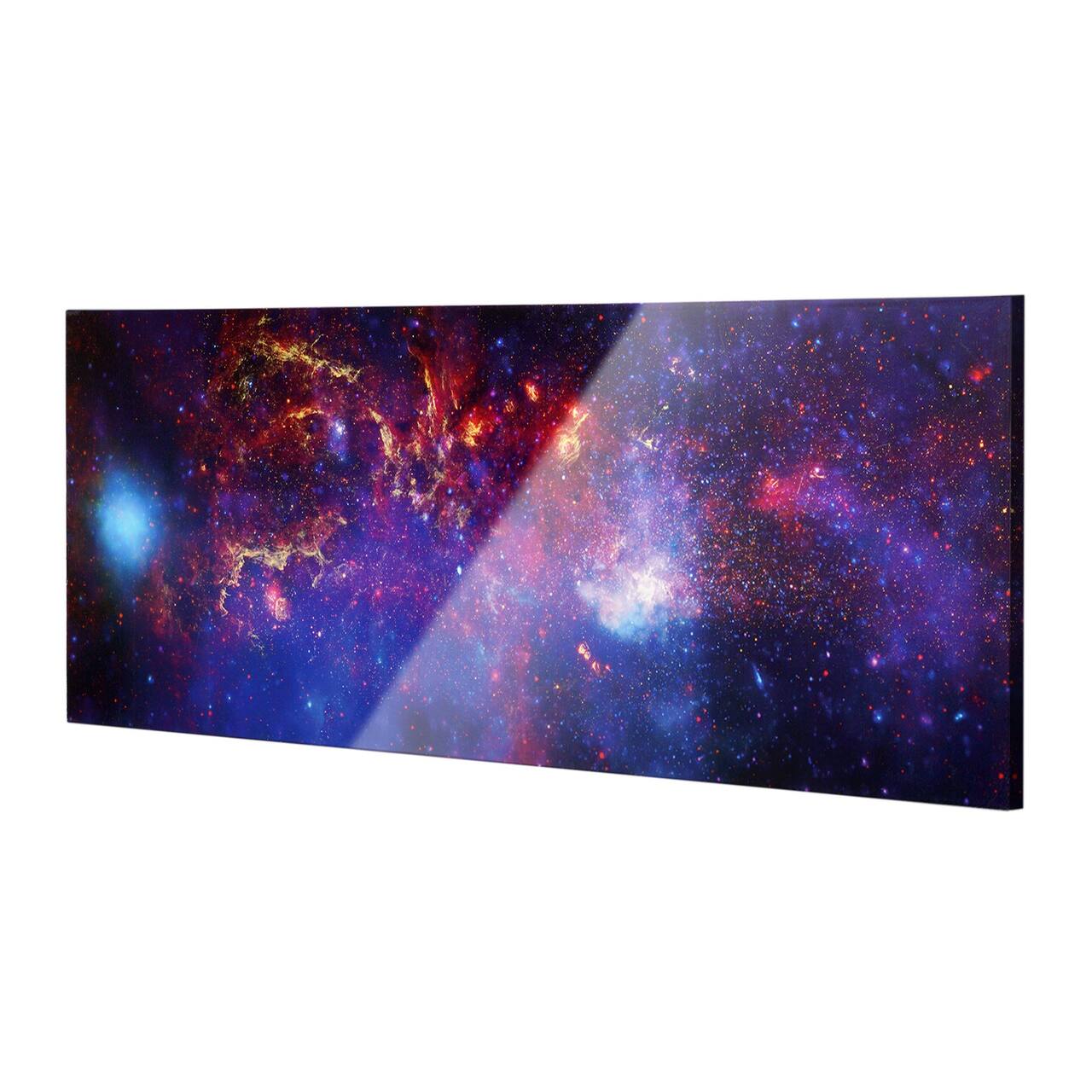 American Art Décor™ 48" NASA Milky Way Galaxy Glossy Lacquer Canvas Art Print Panel